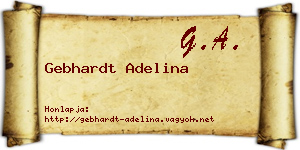 Gebhardt Adelina névjegykártya